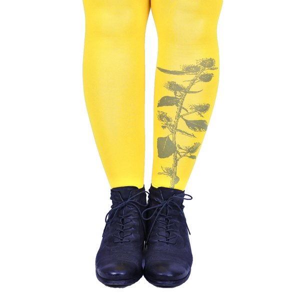 Printti-leggings, keltaiset, Pikkutakiainen, 60 den, S-4XL
