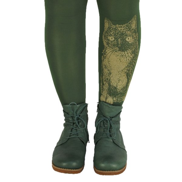 Printti-leggings, vihreät, Hulda, 60-70 den, S-4XL